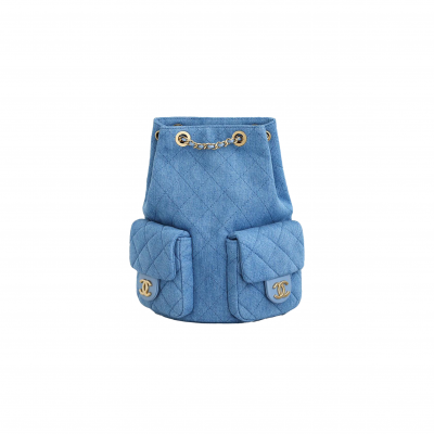 CHANEL 25C DRAWSTRING BACKPACK LIGHT DENIM AS5310 (24*18*7cm)