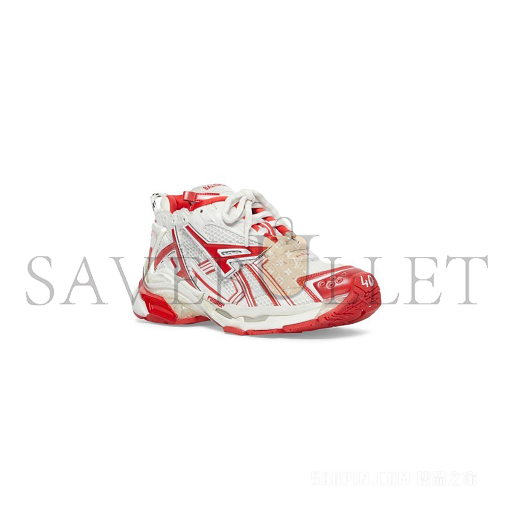 BALENCIAGA RUNNER SNEAKER WHITE RED 677403W3RB29060