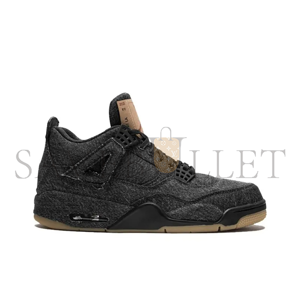 NIKE JORDAN 4 RETRO LEVI'S BLACK LEVI'S TAG AO2571-001