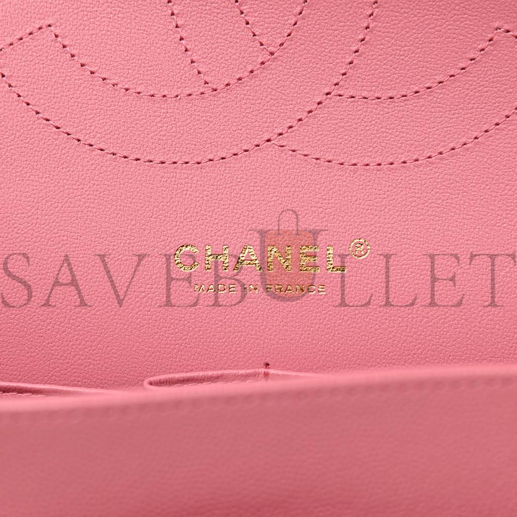 CHANEL CAVIAR QUILTED JUMBO DOUBLE FLAP DARK PINK ROSE GOLD HARDWARE (30*19*9cm) CHANEL CAVIAR QUILTED JUMBO DOUBLE FLAP DARK PINK ROSE GOLD HARDWARE (30*19*9cm)