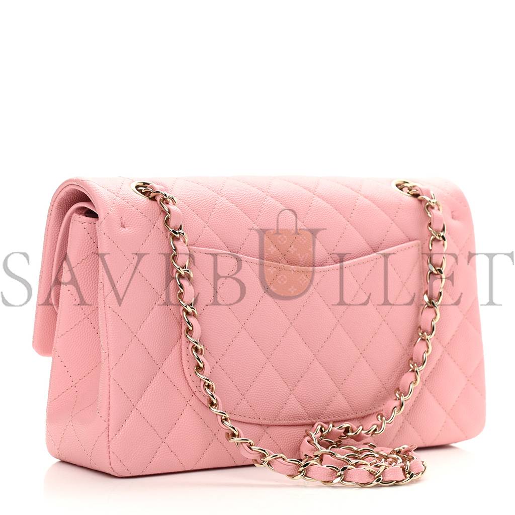 CHANEL CAVIAR QUILTED MEDIUM DOUBLE FLAP PINK (25*15*6cm)