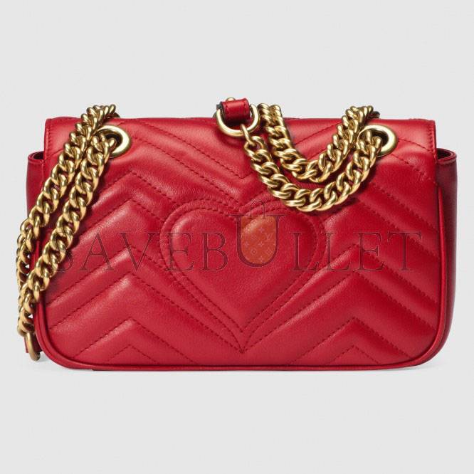 GUCCI GG MARMONT MATELASSÉ MINI BAG ‎446744   (23*14*6cm)