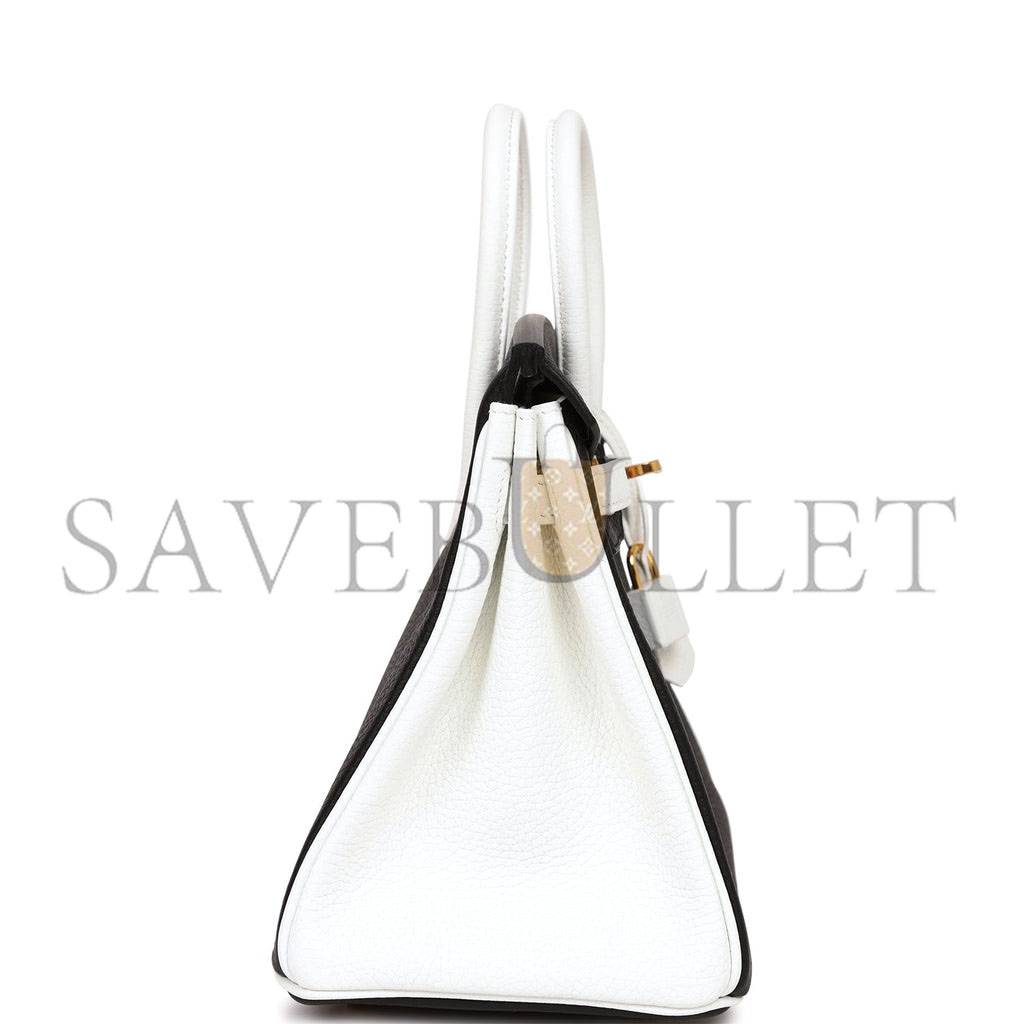HERMES SPECIAL ORDER (HSS) BIRKIN 25 BLACK AND WHITE CLEMENCE GOLD HARDWARE (25cm) HERMES SPECIAL ORDER (HSS) BIRKIN 25 BLACK AND WHITE CLEMENCE GOLD HARDWARE (25cm)
