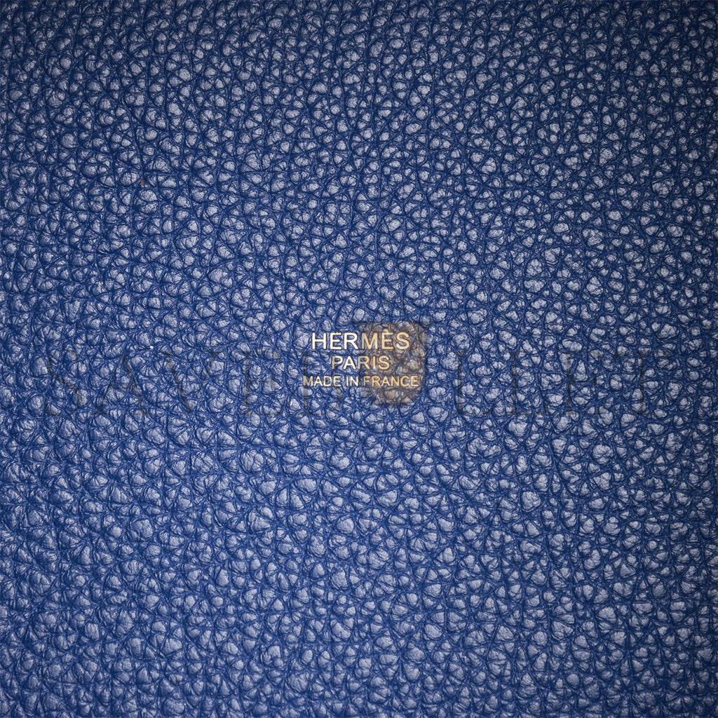 HERMES PICOTIN LOCK 18 BLEU SAPHIR MAURICE GOLD HARDWARE (18*13*18cm) HERMES PICOTIN LOCK 18 BLEU SAPHIR MAURICE GOLD HARDWARE (18*13*18cm)
