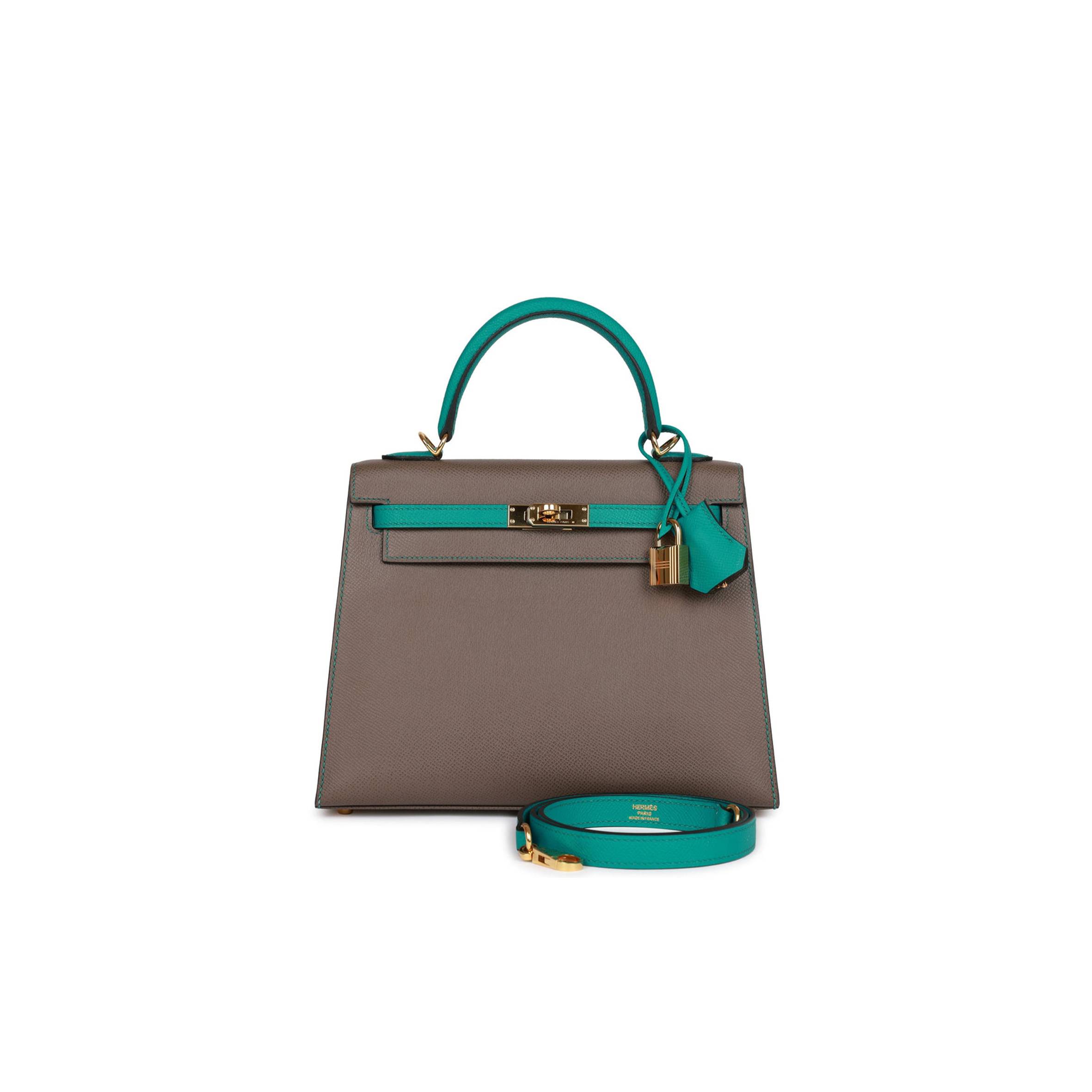 HERMES SPECIAL ORDER (HSS) KELLY SELLIER 25 ETAIN AND BLEU PAON EPSOM GOLD HARDWARE HANDMADE(25*17*7cm) HERMES SPECIAL ORDER (HSS) KELLY SELLIER 25 ETAIN AND BLEU PAON EPSOM GOLD HARDWARE HANDMADE(25*17*7cm)