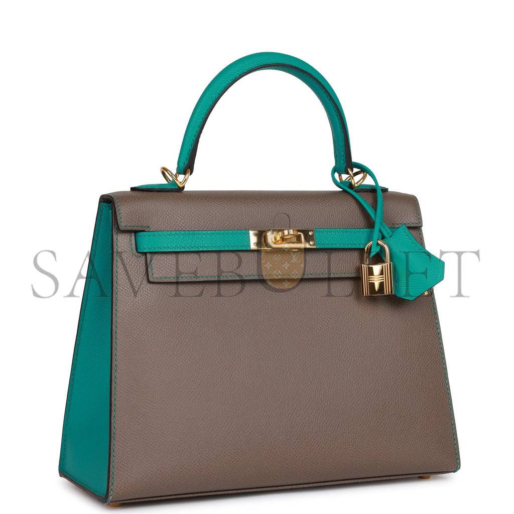 HERMES SPECIAL ORDER (HSS) KELLY SELLIER 25 ETAIN AND BLEU PAON EPSOM GOLD HARDWARE HANDMADE(25*17*7cm) HERMES SPECIAL ORDER (HSS) KELLY SELLIER 25 ETAIN AND BLEU PAON EPSOM GOLD HARDWARE HANDMADE(25*17*7cm)