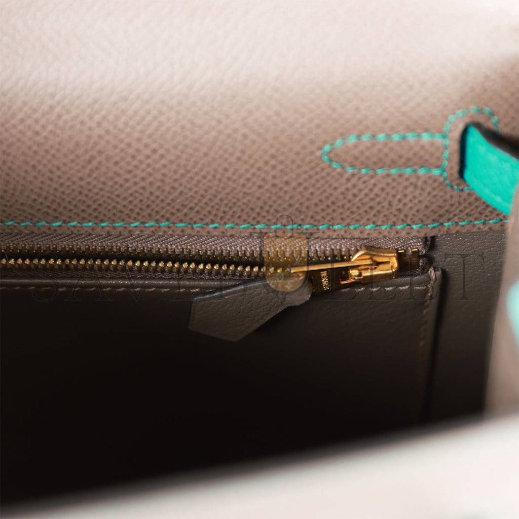HERMES SPECIAL ORDER (HSS) KELLY SELLIER 25 ETAIN AND BLEU PAON EPSOM GOLD HARDWARE HANDMADE(25*17*7cm) HERMES SPECIAL ORDER (HSS) KELLY SELLIER 25 ETAIN AND BLEU PAON EPSOM GOLD HARDWARE HANDMADE(25*17*7cm)