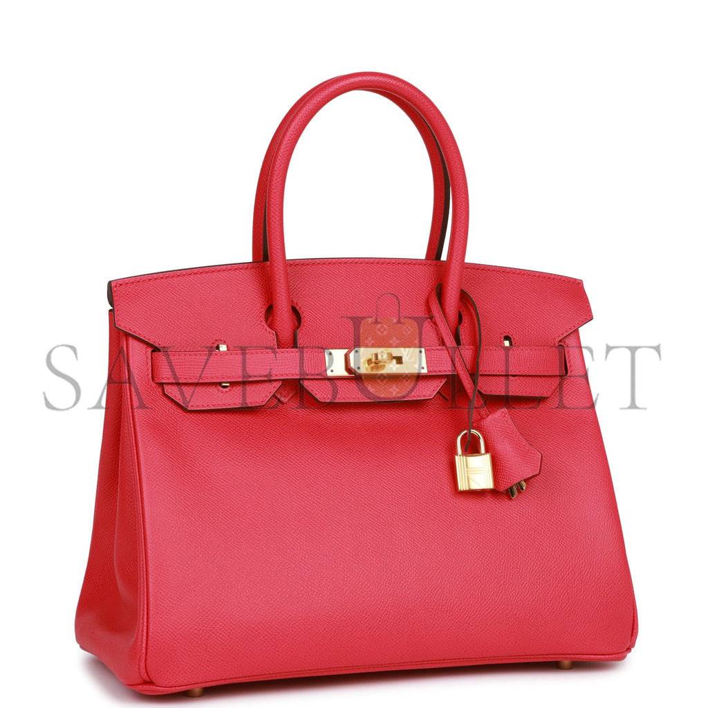 HERMES BIRKIN 30 ROSE EXTREME EPSOM GOLD HARDWARE (30cm) HERMES BIRKIN 30 ROSE EXTREME EPSOM GOLD HARDWARE (30cm)