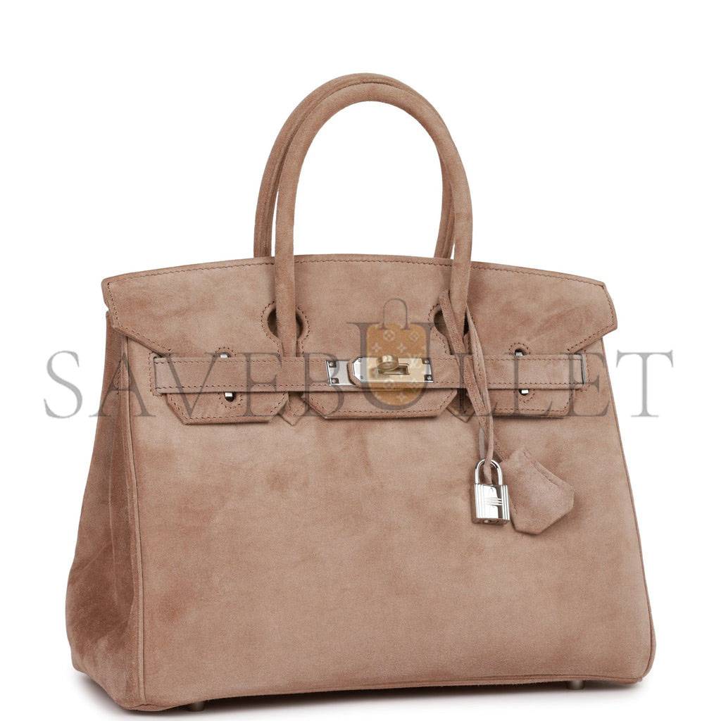 HERMES VINTAGE HERMES BIRKIN 30 GRIS PERLE DOBLIS PALLADIUM HARDWARE (30*22*16cm) HERMES VINTAGE HERMES BIRKIN 30 GRIS PERLE DOBLIS PALLADIUM HARDWARE (30*22*16cm)