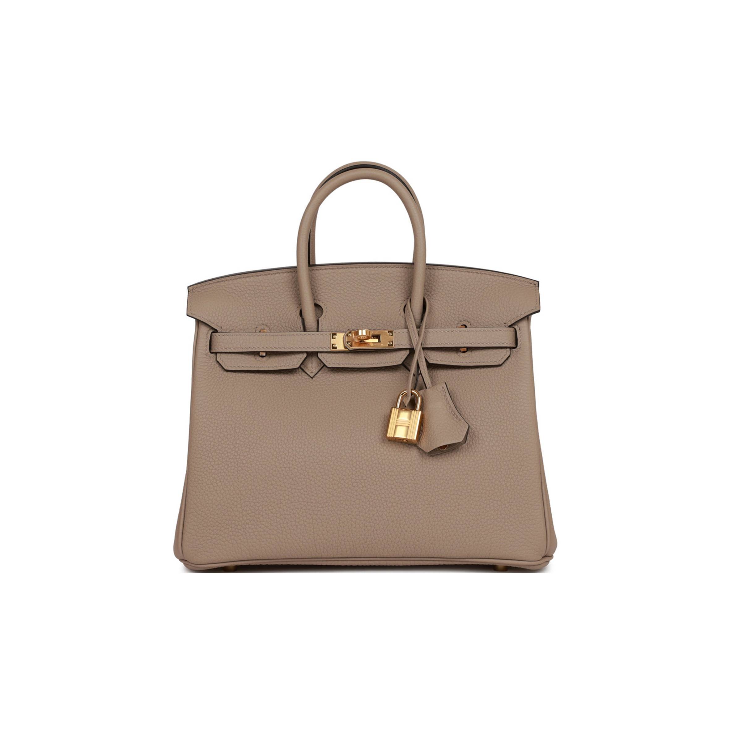 HERMES BIRKIN 25 GRIS TOURTERELLE TOGO GOLD HARDWARE HANDMADE (25cm) HERMES BIRKIN 25 GRIS TOURTERELLE TOGO GOLD HARDWARE HANDMADE (25cm)