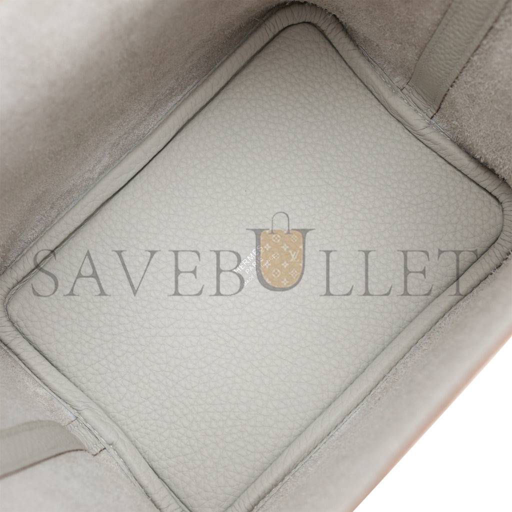 HERMES PICOTIN LOCK 18 GRIS PERLE CLEMENCE PALLADIUM HARDWARE (18*13*18cm) HERMES PICOTIN LOCK 18 GRIS PERLE CLEMENCE PALLADIUM HARDWARE (18*13*18cm)
