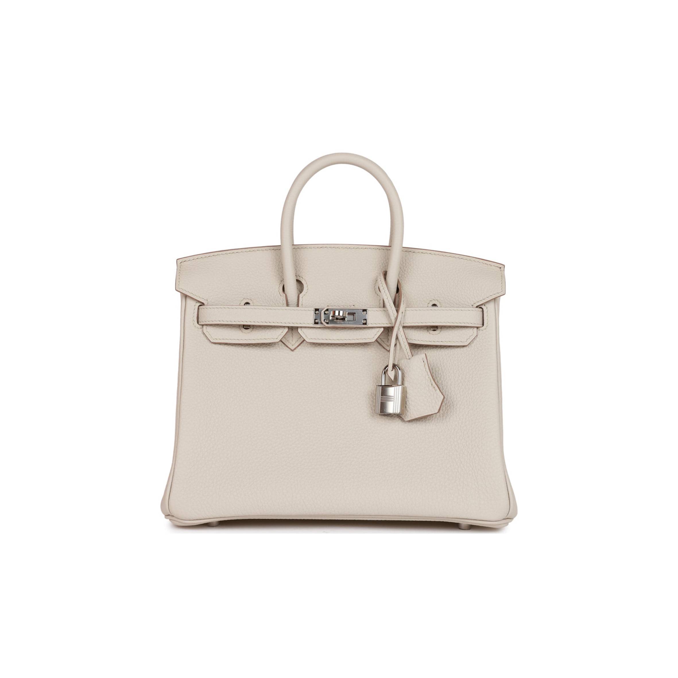 HERMES BIRKIN 25 BETON TOGO PALLADIUM HARDWARE HANDMADE (25*19*12cm) HERMES BIRKIN 25 BETON TOGO PALLADIUM HARDWARE HANDMADE (25*19*12cm)