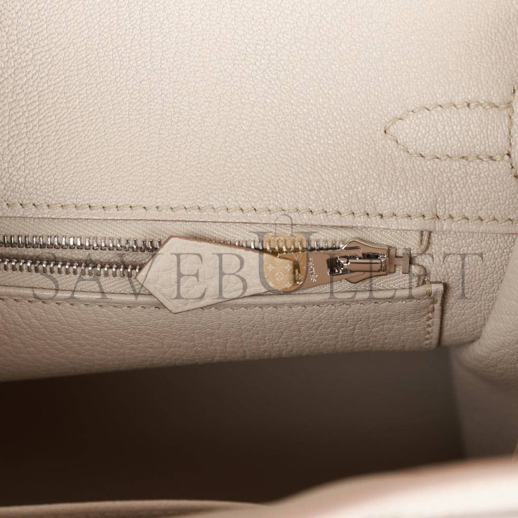 HERMES BIRKIN 25 BETON TOGO PALLADIUM HARDWARE HANDMADE (25*19*12cm) HERMES BIRKIN 25 BETON TOGO PALLADIUM HARDWARE HANDMADE (25*19*12cm)