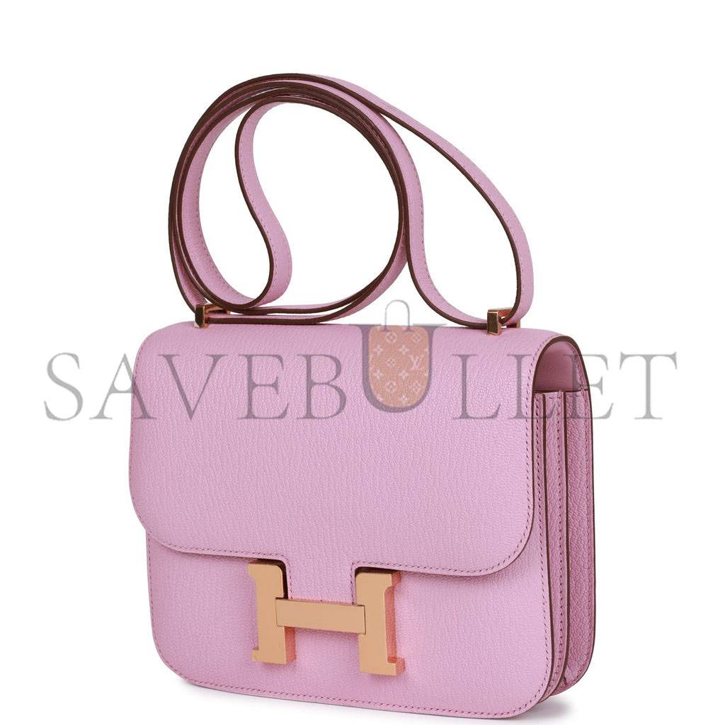HERMES CONSTANCE 18 MAUVE SYLVESTRE CHEVRE ROSE GOLD HARDWARE (18cm) HERMES CONSTANCE 18 MAUVE SYLVESTRE CHEVRE ROSE GOLD HARDWARE (18cm)