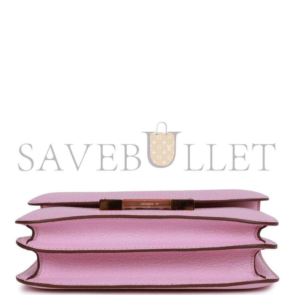 HERMES CONSTANCE 18 MAUVE SYLVESTRE CHEVRE ROSE GOLD HARDWARE (18cm) HERMES CONSTANCE 18 MAUVE SYLVESTRE CHEVRE ROSE GOLD HARDWARE (18cm)