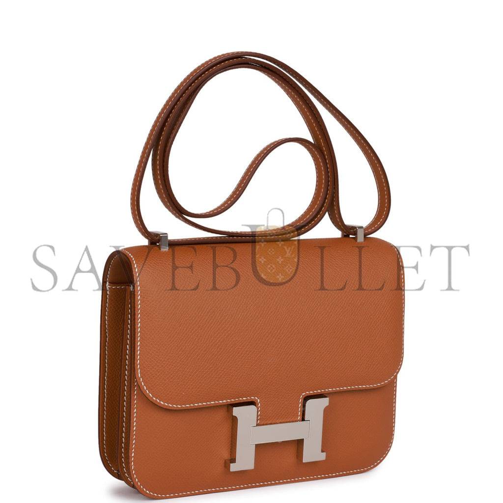 HERMES CONSTANCE 18 GOLD EPSOM PALLADIUM HARDWARE (18cm) HERMES CONSTANCE 18 GOLD EPSOM PALLADIUM HARDWARE (18cm)