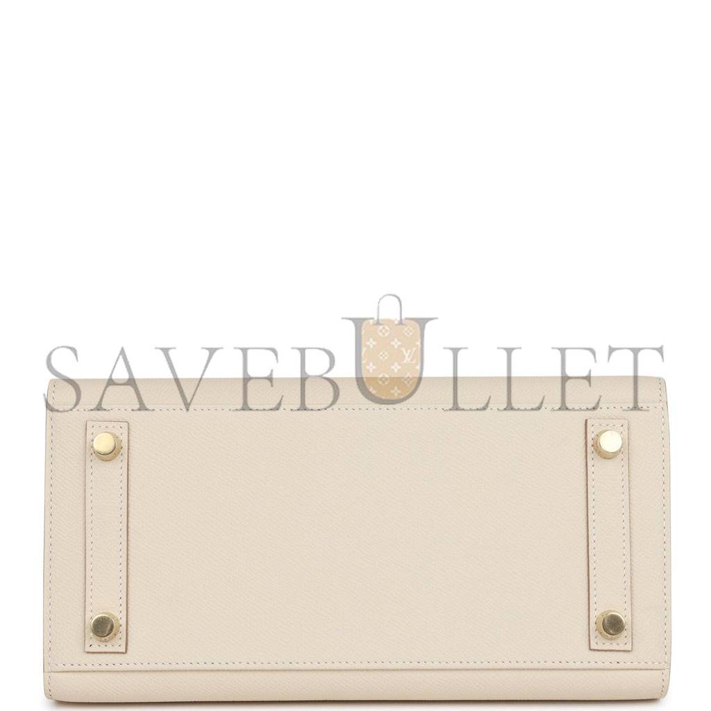HERMES BIRKIN SELLIER 25 CRAIE EPSOM GOLD HARDWARE HANDMADE (25cm) HERMES BIRKIN SELLIER 25 CRAIE EPSOM GOLD HARDWARE HANDMADE (25cm)