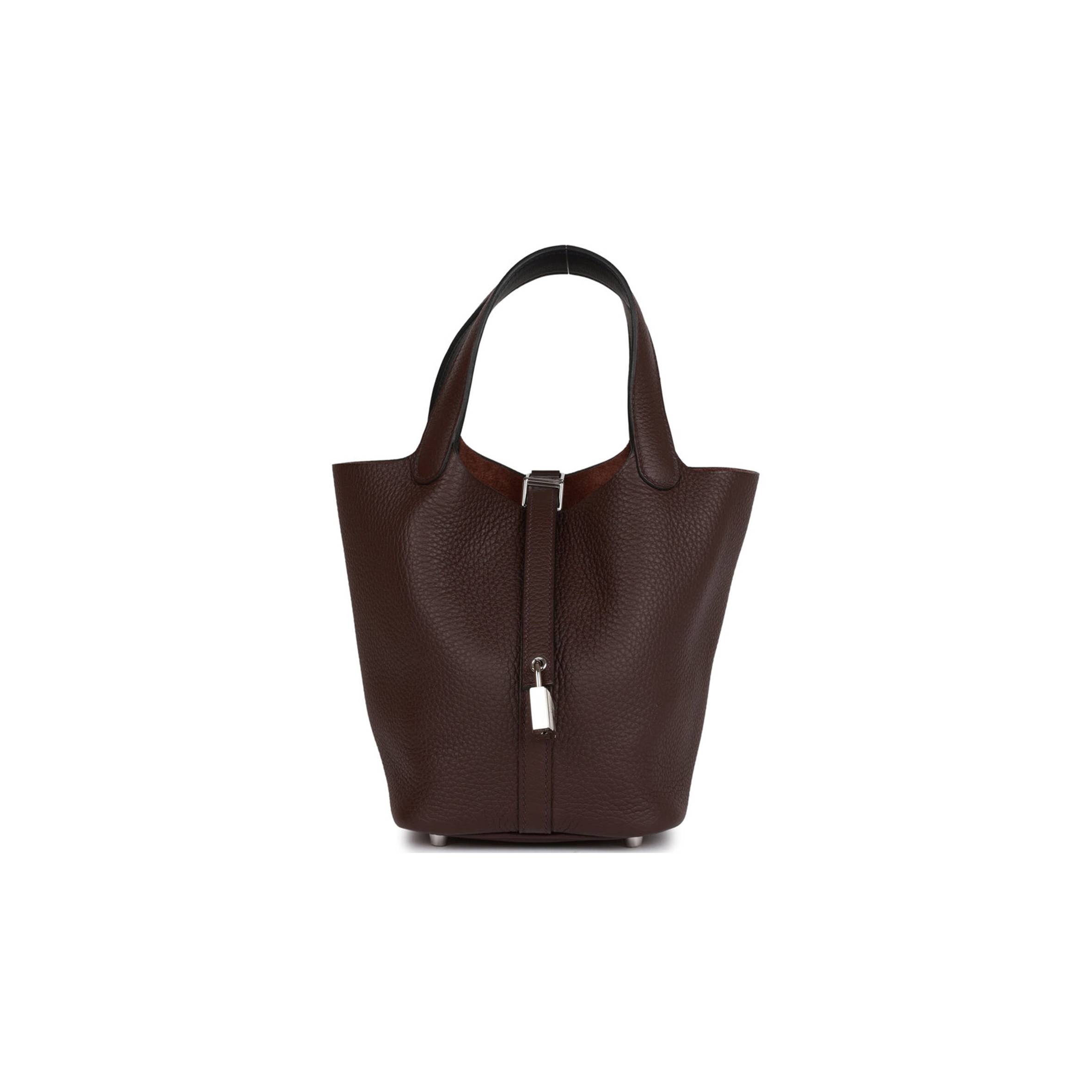 HERMES ECLAT PICOTIN LOCK 18 ROUGE SELLIER CLEMENCE PALLADIUM HARDWARE (22cm) HERMES ECLAT PICOTIN LOCK 18 ROUGE SELLIER CLEMENCE PALLADIUM HARDWARE (22cm)