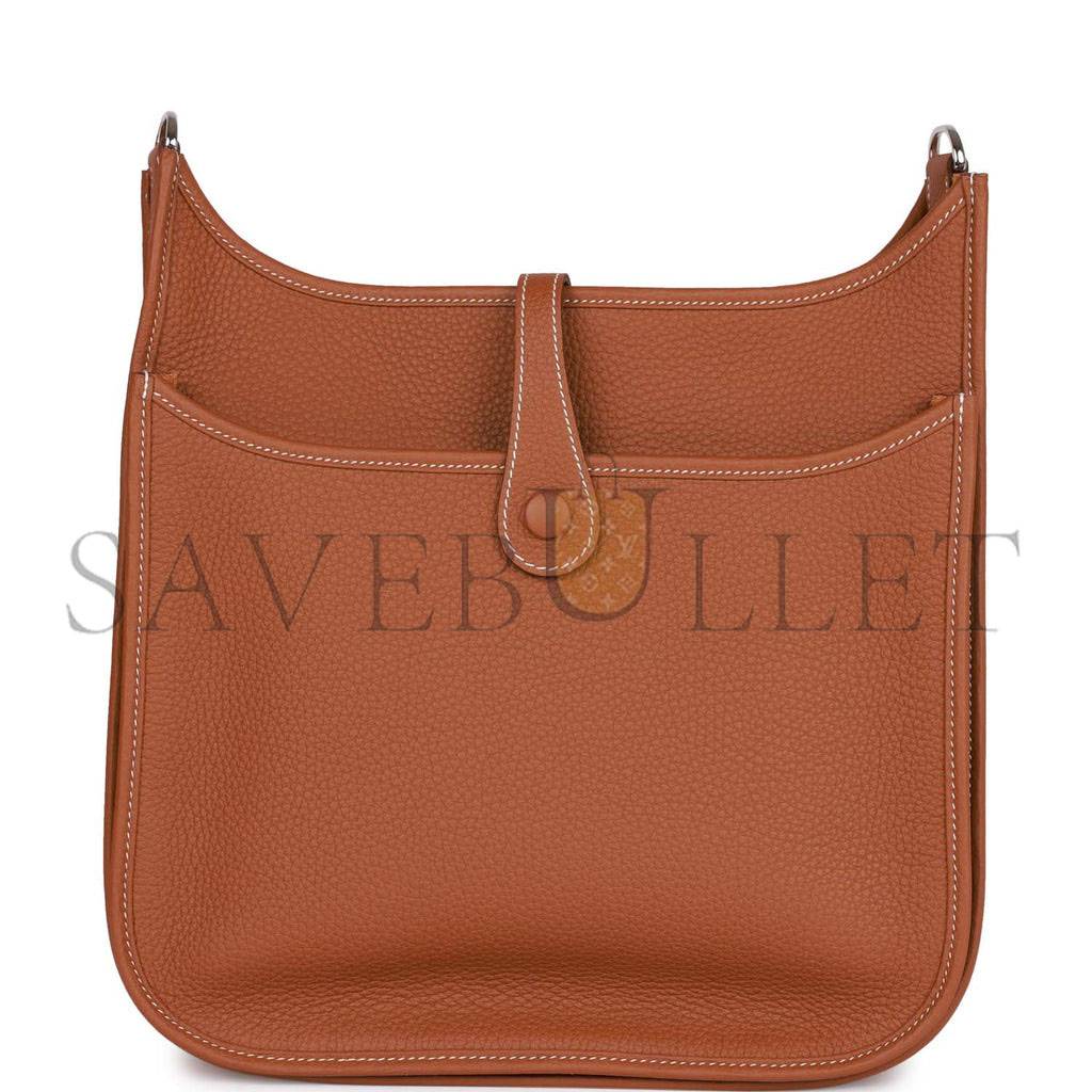 HERMES EVELYNE III PM GOLD CLEMENCE PALLADIUM HARDWARE (29*30*7cm) HERMES EVELYNE III PM GOLD CLEMENCE PALLADIUM HARDWARE (29*30*7cm)
