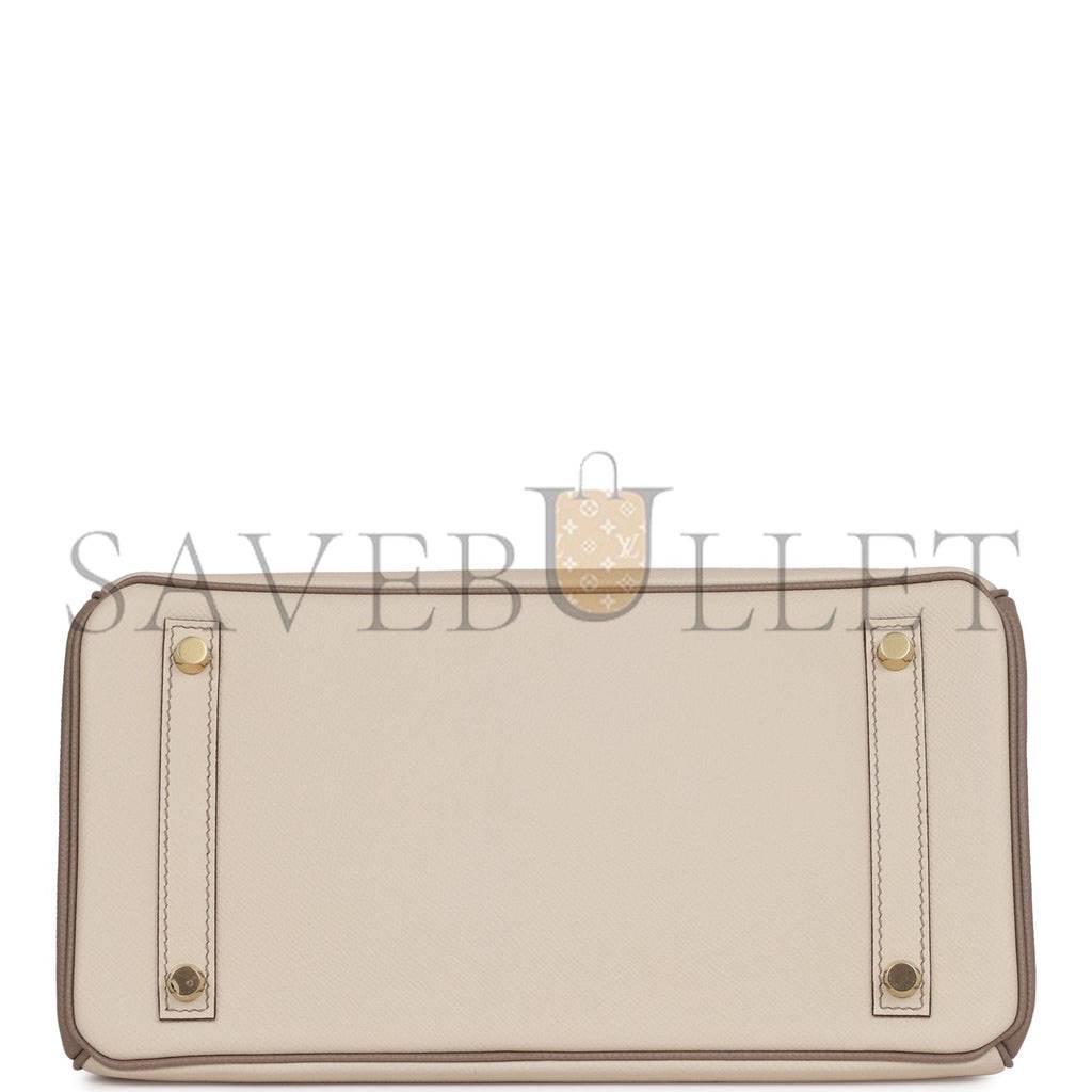 HERMES SPECIAL ORDER (HSS) BIRKIN 30 CRAIE AND GRIS ASPHALTE EPSOM BRUSHED GOLD HARDWARE( 30cm*22*16cm) HERMES SPECIAL ORDER (HSS) BIRKIN 30 CRAIE AND GRIS ASPHALTE EPSOM BRUSHED GOLD HARDWARE( 30cm*22*16cm)