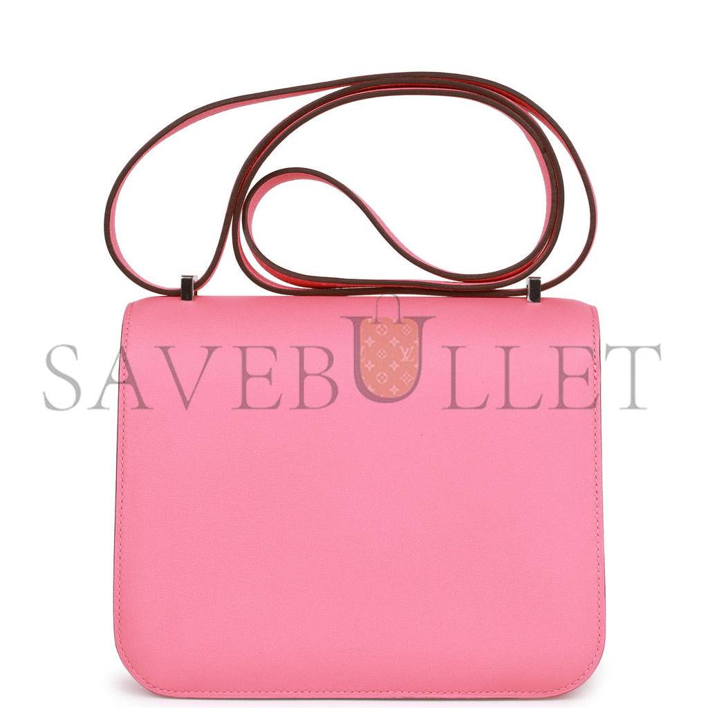 HERMES CONSTANCE 18 ROSE AZALEE SWIFT PALLADIUM HARDWARE 39827910099038 (18cm) HERMES CONSTANCE 18 ROSE AZALEE SWIFT PALLADIUM HARDWARE 39827910099038 (18cm)