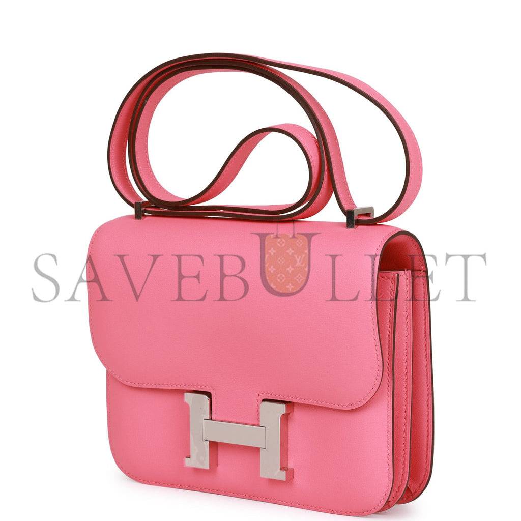 HERMES CONSTANCE 18 ROSE AZALEE SWIFT PALLADIUM HARDWARE 39827910099038 (18cm) HERMES CONSTANCE 18 ROSE AZALEE SWIFT PALLADIUM HARDWARE 39827910099038 (18cm)