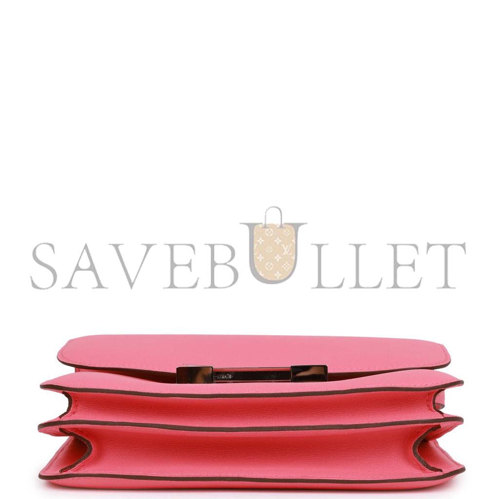 HERMES CONSTANCE 18 ROSE AZALEE SWIFT PALLADIUM HARDWARE 39827910099038 (18cm) HERMES CONSTANCE 18 ROSE AZALEE SWIFT PALLADIUM HARDWARE 39827910099038 (18cm)