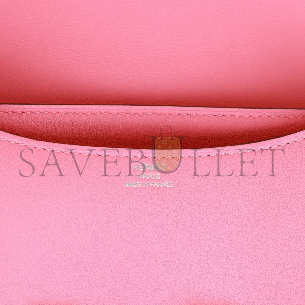 HERMES CONSTANCE 18 ROSE AZALEE SWIFT PALLADIUM HARDWARE 39827910099038 (18cm) HERMES CONSTANCE 18 ROSE AZALEE SWIFT PALLADIUM HARDWARE 39827910099038 (18cm)