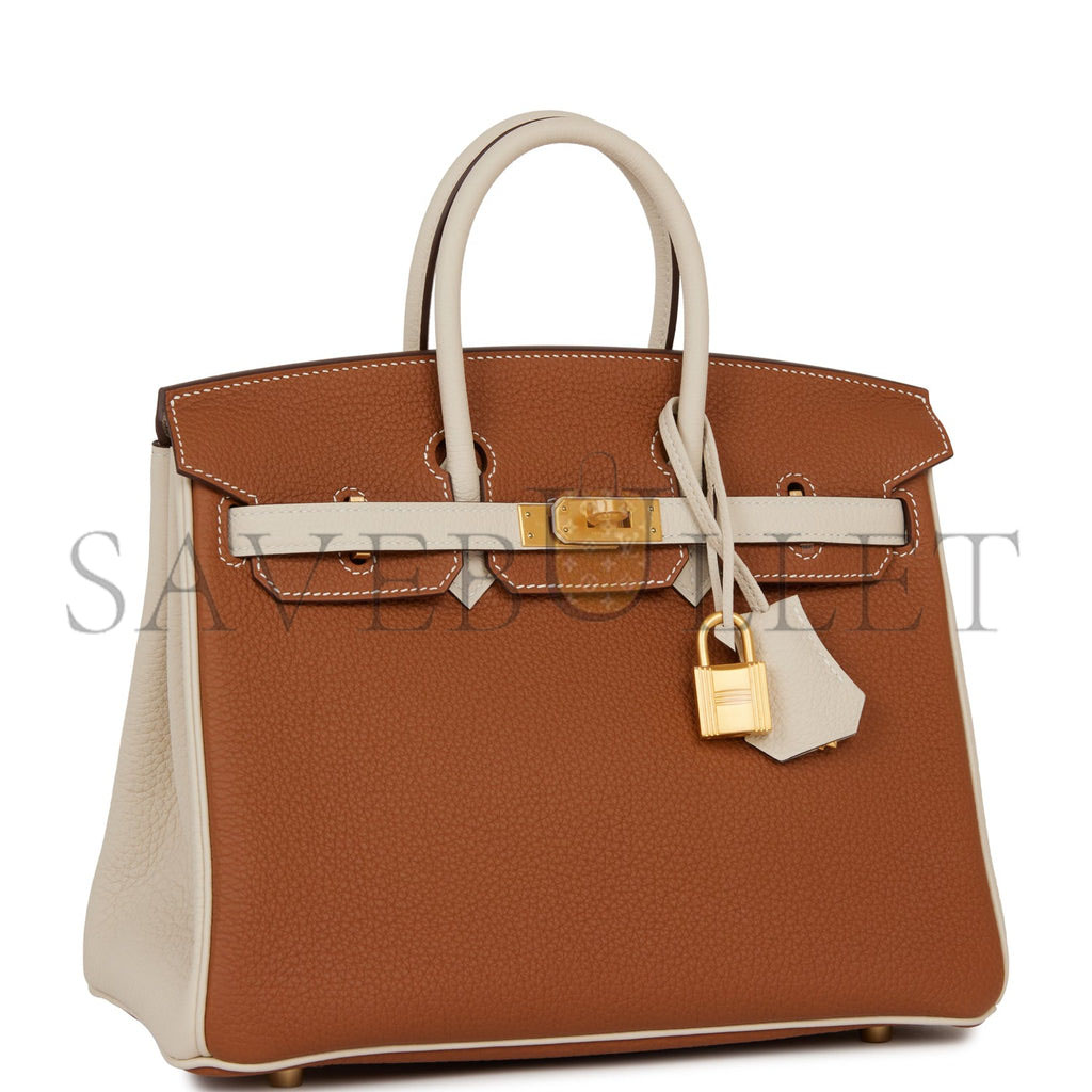 HERMES SPECIAL ORDER (HSS) BIRKIN 25 GOLD AND CRAIE TOGO BRUSHED GOLD HARDWARE HANDMADE (25cm) HERMES SPECIAL ORDER (HSS) BIRKIN 25 GOLD AND CRAIE TOGO BRUSHED GOLD HARDWARE HANDMADE (25cm)