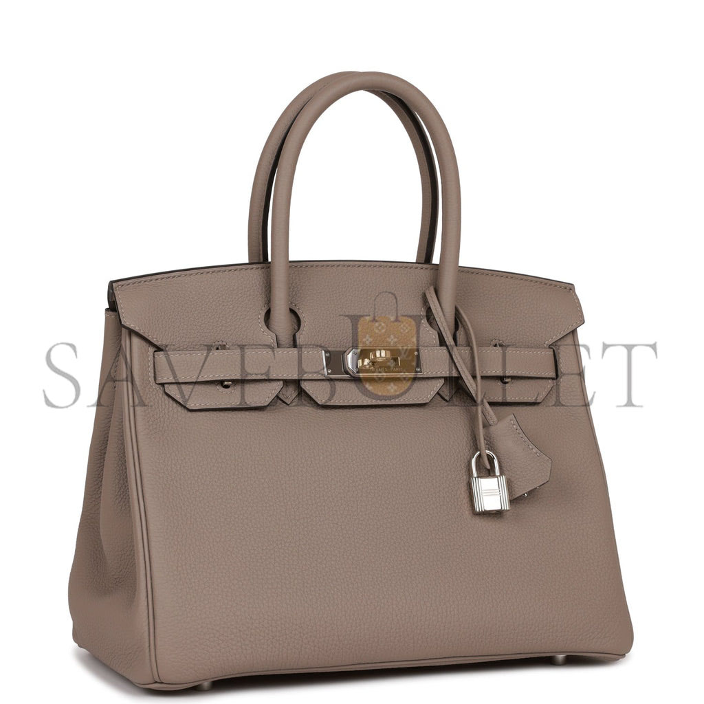 HERMES BIRKIN 30 GRIS ASPHALTE TOGO PALLADIUM HARDWARE (30cm) HERMES BIRKIN 30 GRIS ASPHALTE TOGO PALLADIUM HARDWARE (30cm)