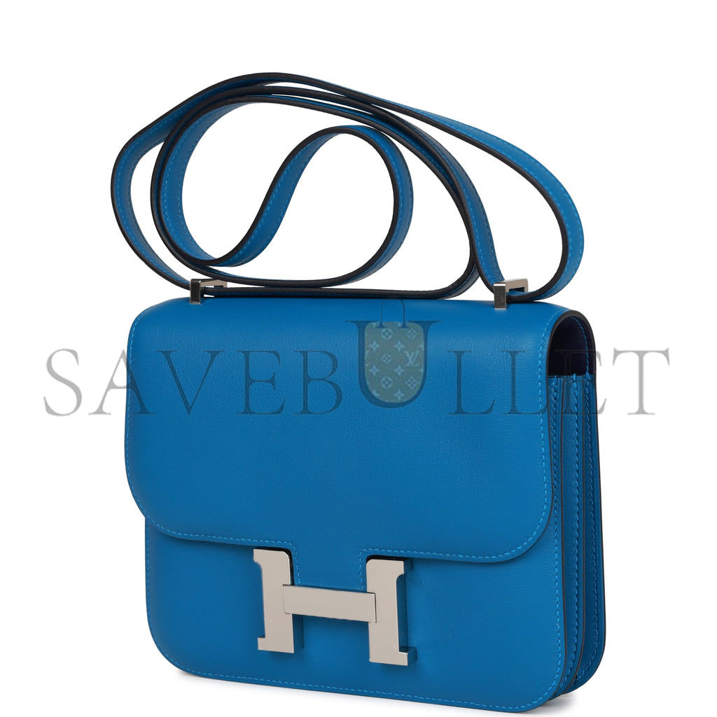 HERMES CONSTANCE 18 MYKONOS VERSO EVERCOLOR PALLADIUM HARDWARE (18cm) HERMES CONSTANCE 18 MYKONOS VERSO EVERCOLOR PALLADIUM HARDWARE (18cm)