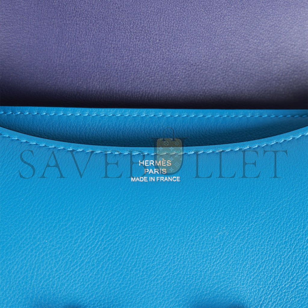 HERMES CONSTANCE 18 MYKONOS VERSO EVERCOLOR PALLADIUM HARDWARE (18cm) HERMES CONSTANCE 18 MYKONOS VERSO EVERCOLOR PALLADIUM HARDWARE (18cm)
