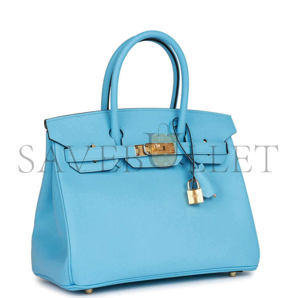 HERMES BIRKIN 30 CELESTE EPSOM GOLD HARDWARE (30cm) HERMES BIRKIN 30 CELESTE EPSOM GOLD HARDWARE (30cm)