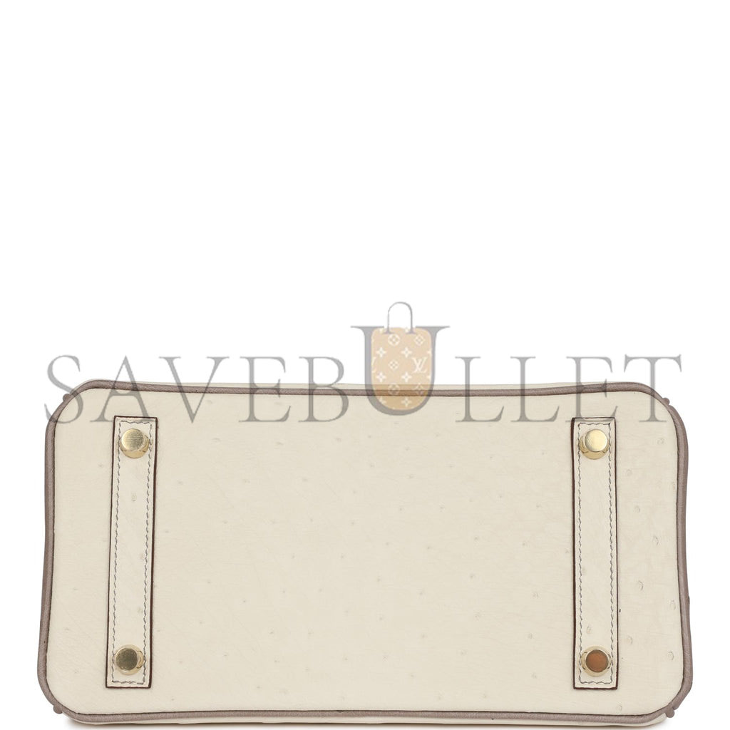 HERMES SPECIAL ORDER (HSS) BIRKIN 25 BETON AND GRIS ASPHALTE OSTRICH BRUSHED GOLD HARDWARE HANDMADE (25cm) HERMES SPECIAL ORDER (HSS) BIRKIN 25 BETON AND GRIS ASPHALTE OSTRICH BRUSHED GOLD HARDWARE HANDMADE (25cm)