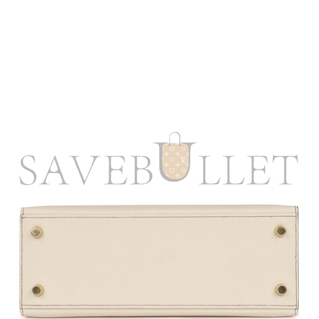 HERMES SPECIAL ORDER (HSS) KELLY SELLIER 25 CRAIE AND GRIS ASPHALTE EPSOM BRUSHED GOLD HARDWARE HANDMADE (25*17*7cm) HERMES SPECIAL ORDER (HSS) KELLY SELLIER 25 CRAIE AND GRIS ASPHALTE EPSOM BRUSHED GOLD HARDWARE HANDMADE (25*17*7cm)
