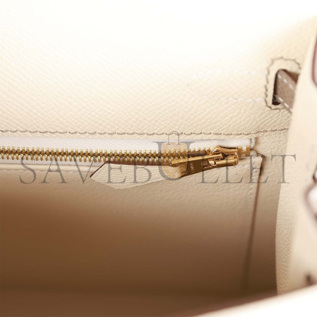 HERMES SPECIAL ORDER (HSS) KELLY SELLIER 25 CRAIE AND GRIS ASPHALTE EPSOM BRUSHED GOLD HARDWARE HANDMADE (25*17*7cm) HERMES SPECIAL ORDER (HSS) KELLY SELLIER 25 CRAIE AND GRIS ASPHALTE EPSOM BRUSHED GOLD HARDWARE HANDMADE (25*17*7cm)