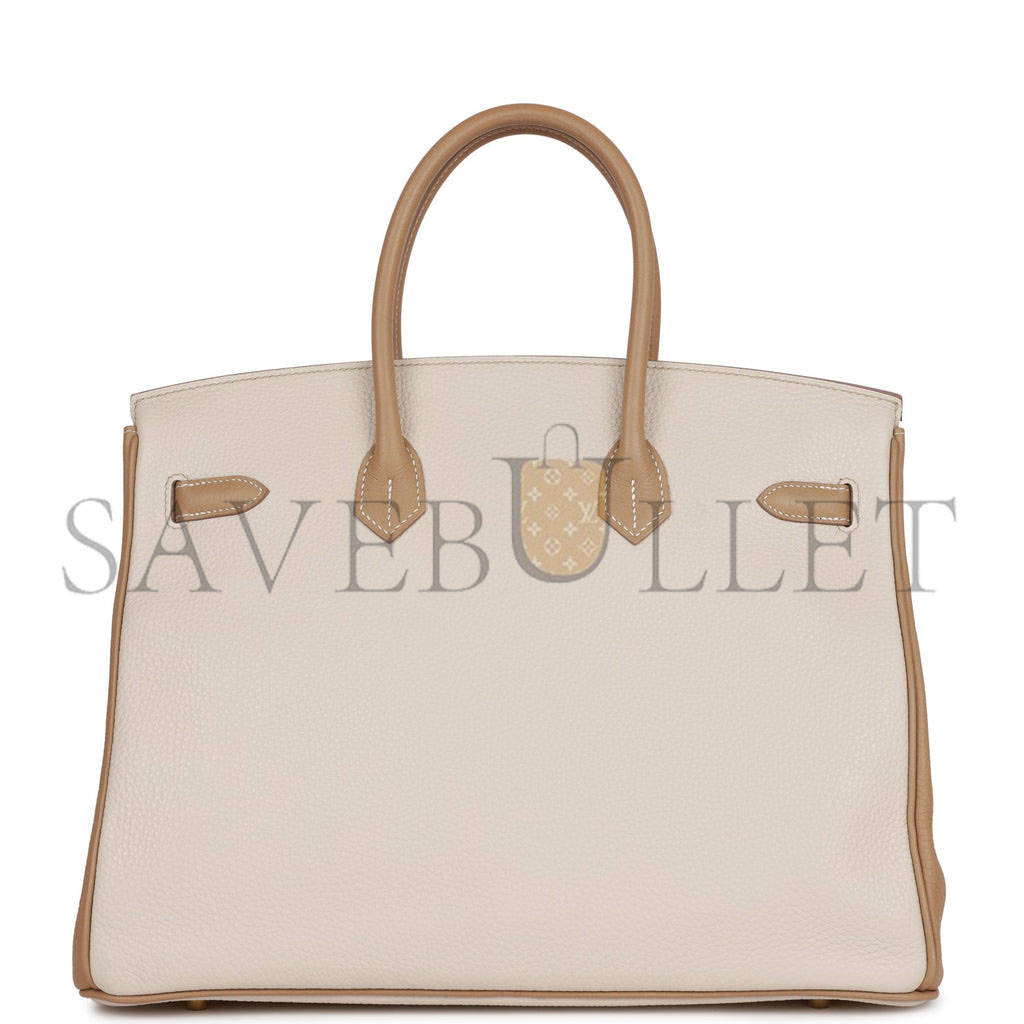 HERMES SPECIAL ORDER (HSS) BIRKIN 35 CRAIE AND TRENCH CLEMENCE BRUSHED GOLD HARDWARE (35*25*18cm) HERMES SPECIAL ORDER (HSS) BIRKIN 35 CRAIE AND TRENCH CLEMENCE BRUSHED GOLD HARDWARE (35*25*18cm)