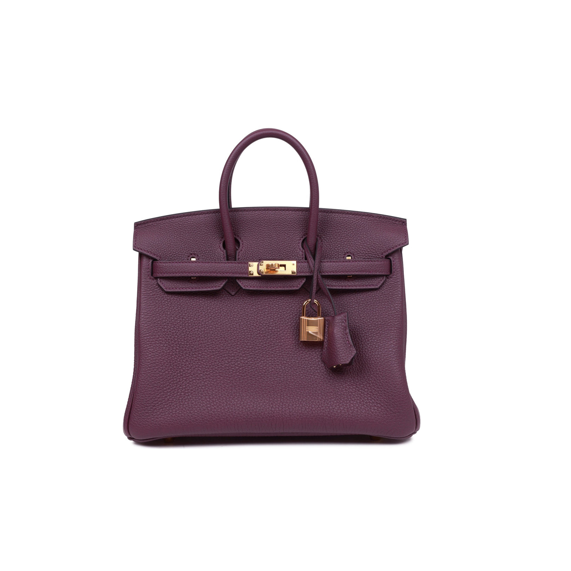HERMES BIRKIN 25 CASSIS TOGO GOLD HARDWARE (25cm) HERMES BIRKIN 25 CASSIS TOGO GOLD HARDWARE (25cm)