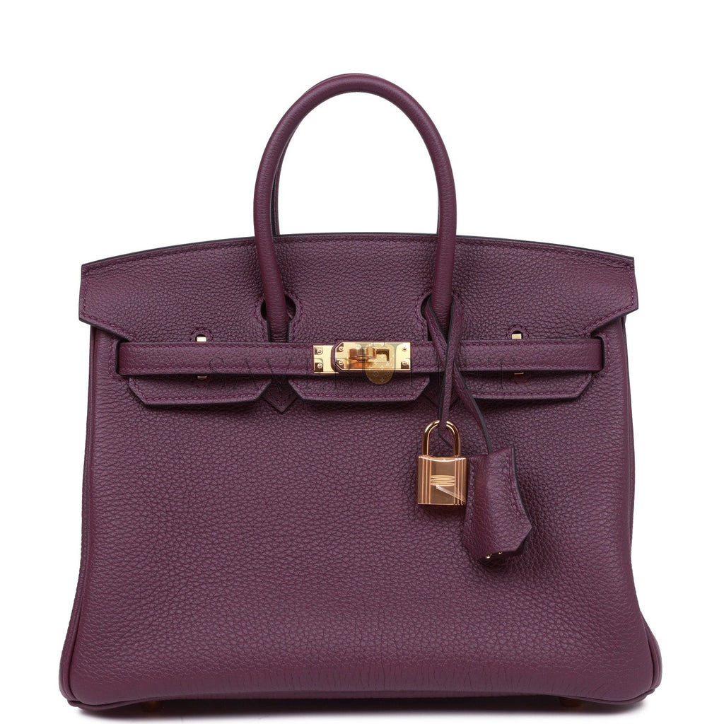 HERMES BIRKIN 25 CASSIS TOGO GOLD HARDWARE (25cm) HERMES BIRKIN 25 CASSIS TOGO GOLD HARDWARE (25cm)