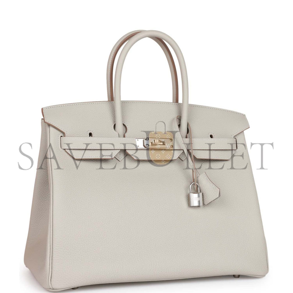 HERMES BIRKIN 35 GRIS PERLE TOGO PALLADIUM HARDWARE 39882110468190 (35cm) HERMES BIRKIN 35 GRIS PERLE TOGO PALLADIUM HARDWARE 39882110468190 (35cm)