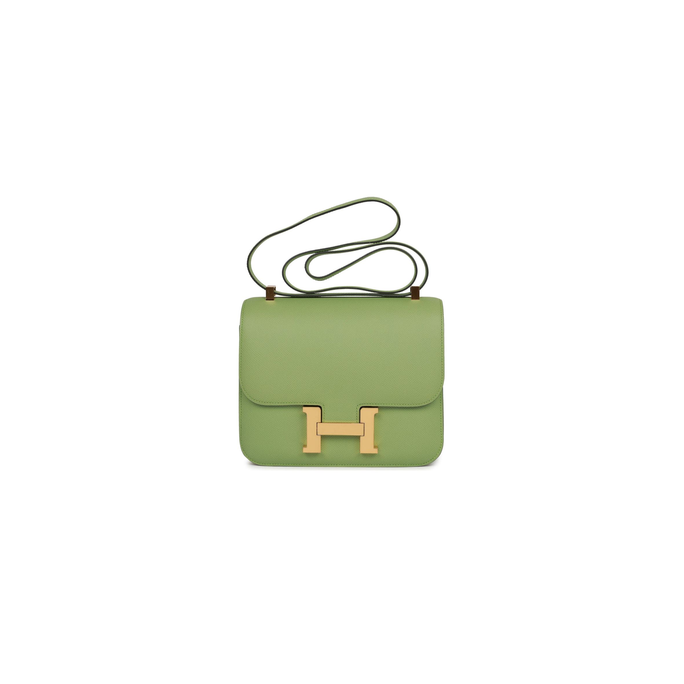 HERMES CONSTANCE 24 VERT CRIQUET EPSOM GOLD HARDWARE (24cm) HERMES CONSTANCE 24 VERT CRIQUET EPSOM GOLD HARDWARE (24cm)