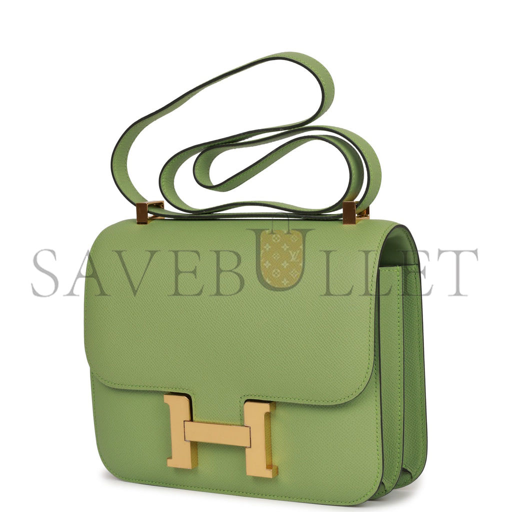 HERMES CONSTANCE 24 VERT CRIQUET EPSOM GOLD HARDWARE (24cm) HERMES CONSTANCE 24 VERT CRIQUET EPSOM GOLD HARDWARE (24cm)