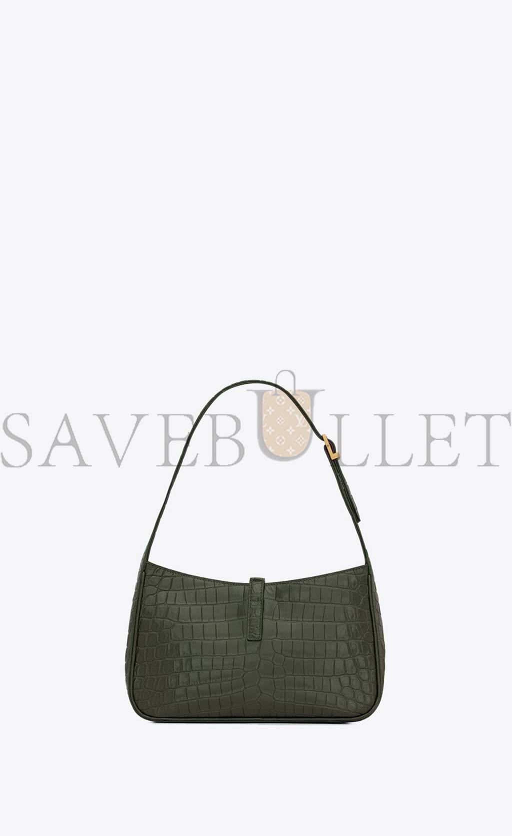 YSL LE 5 A 7 IN CROCODILE-EMBOSSED LEATHER 657228DZE0W3045 (23*16*6.5cm)