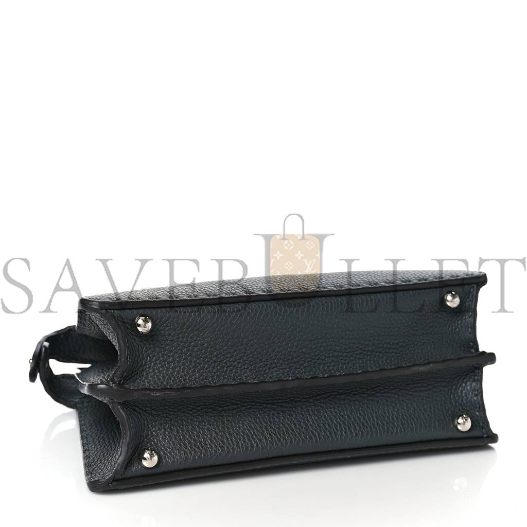 FENDI CUOIO ROMANO SELLERIA CHAMOIS SMALL PEEKABOO I SEE U SATCHEL ASFALTO CAMELIA (27*20*11cm) 